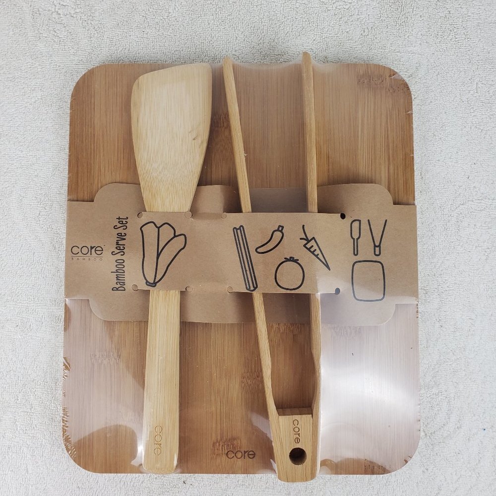 Core Home Bamboo Serve Set NWT